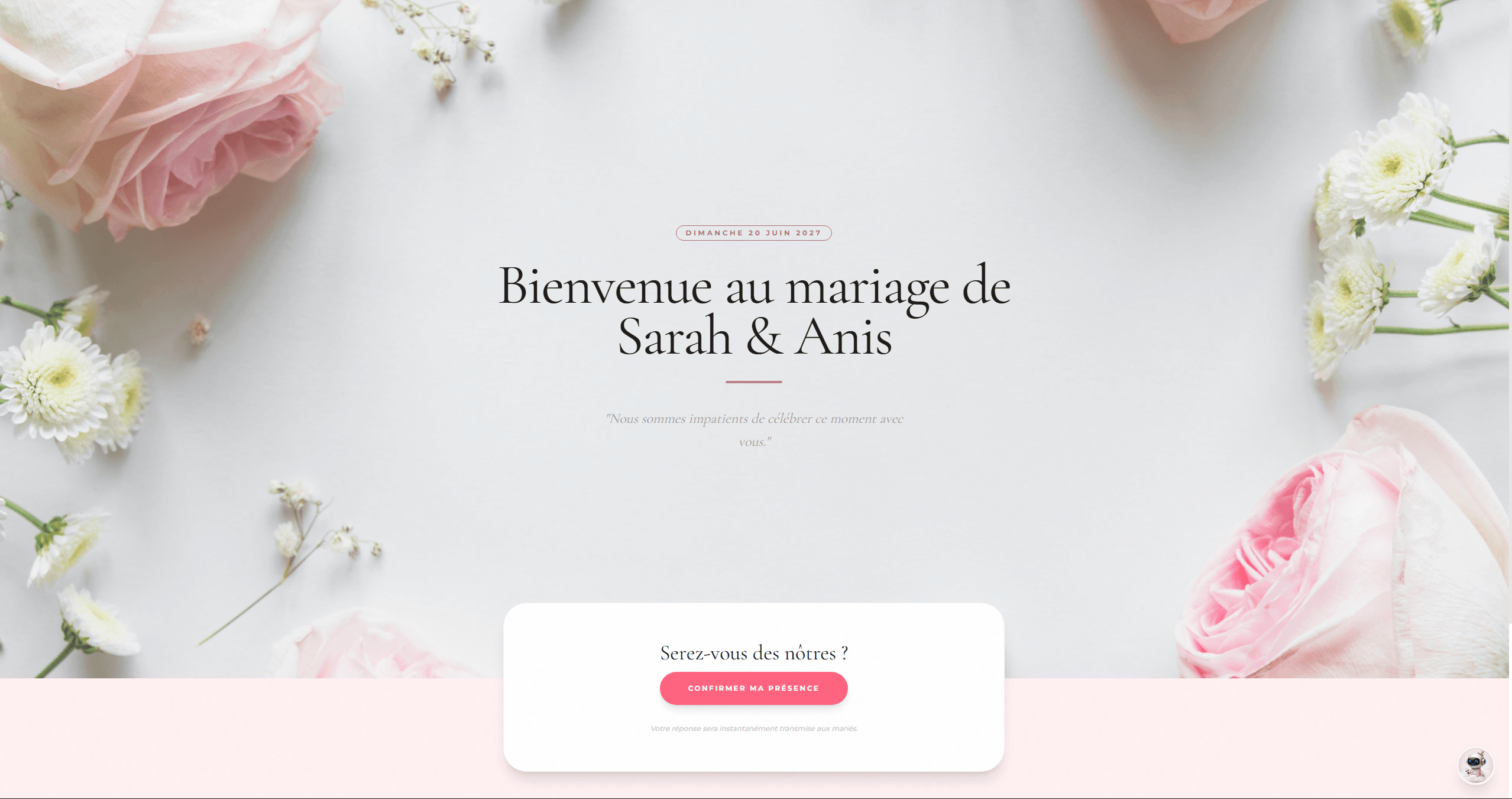Interface Invités Wedding OS